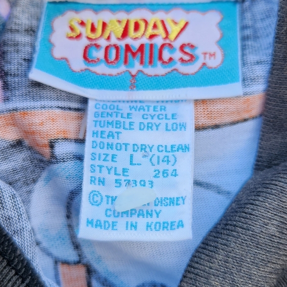 Vintage 1987 Sunday comics 6oth anniversary mini mouse shirt SZ L New Old stock - Picture 7 of 11